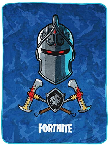 Fortnite Black Knight Blue Camo 46' x 60' Throw Blanket, 100% Microfiber, Blue, Gaming Bedding