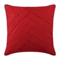 thumbnail image 1 of The HomeCentric Housse de Coussin, Housses de Coussin Rouges, Housse de Coussin Unie avec Plis, Lot de 2, 14x14 Pouces (35x35 cm), Housse de Coussin Carrée en Faux Suède, Unie - Rouge Sans Limites Sans Lignes, 1 of 3