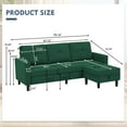 thumbnail image 6 of Pingliang Home Sectional Sofa Couch for Living Room, Modular 3 Seat Sectional L Shaped Couch with Storage Ottoman, Modern Linen Fabric Sofa for Small Space Apartment Office Home, 6 of 11