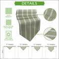 thumbnail image 5 of Sage Green Striped Table Runner Linen Burlap Table Runner 108 Inches Long Pastoral Eucalyptus Leaves Lines Geometric Dresser Scarves for Kitchen Island Coffee Dining Room Party Holiday Decor 13"x108", 5 of 8