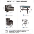 thumbnail image 6 of Bellefurn 5 Pieces Outdoor Patio Furniture Sets with Swivel Rocker Chairs Rattan Glider Loveseat and Coffee Table,Wicker Outdoor Conversation Sets for Porch Deck Backyard Poolside, 6 of 13