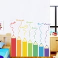 thumbnail image 4 of Un conjunto de pegatinas de pared de lápices de dibujos animados de colores, pegatinas de pared autoadhesivas para la habitación de los niños de guardería, 4 of 4