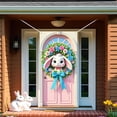 thumbnail image 6 of Moocorvic Easter Bunny Door Covers Decorative for Front Door Outside, Spring Easter Eggs Backdrop Party Home Decor 6x3FT, 6 of 6