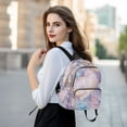 thumbnail image 6 of FORMRS Mini Backpack Purse for Women Travel Daypack Casual Shoulder Bag, Purple Marble Pattern, 6 of 7