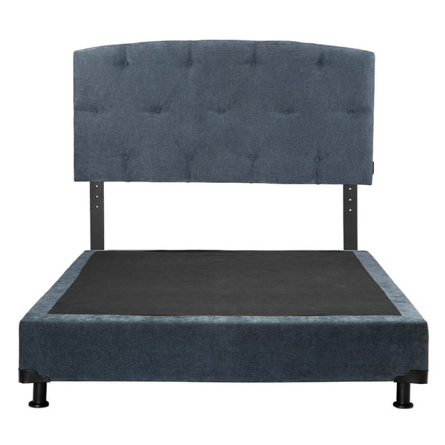 Box Base Cama Matrimonial + Cabecera Sigma Dicasa Steel Blue