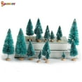 thumbnail image 3 of Spencer 25Pcs Mini Sisal Snow Frost Christmas Trees Bottle Brush Trees Plastic Winter Snow Ornaments Tabletop Trees for Xmas Party Home Party Diorama Models, 3 of 8