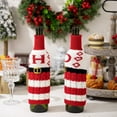 thumbnail image 4 of Christmas Wine Bottle Sweater Cover,Christmas Cute Wine Bottle Covers,Christmas Burlap Wine Gift Bags,Knitted Alphabet Wine Bottle Sleeve Red and White 26 Letters DIY Wine Bottle Decoration, 4 of 9