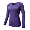 thumbnail image 1 of Hauts de Compression pour Femmes Performance Athlétique à Manches Longues Évacuation de l'Humidité Gym Yoga Course T-Shirt d'Entraînement, 1 of 4