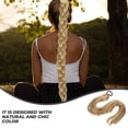 thumbnail image 3 of unbranded Extensión Trenzada De Ponytail Sintético Dorado Para Cosplay Con Coleta Larga Y Chic, 3 of 8