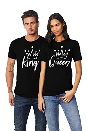 King queen t shirt black Clearance