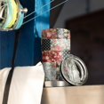 thumbnail image 3 of 20 Oz Pioneer Flower Coffee Tumbler Double Wall Insulated Stainless Steel Water Bottle | Metal Reusable Thermoses Flask with Cup Cap | Leak & Sweat Proof with Anti-Dust Lid, 3 of 7