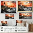 thumbnail image 4 of Designart "Lighthouse Guiding Painting II" Nautical & Beach Floater Framed Wall Art Living Room, 4 of 7