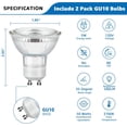 thumbnail image 5 of 2 Pack Up Lights Indoor Floor Can Light Uplighting Indoor Spotlight with 2700K GU10 Bulb Accent Lighting Floor Uplighting for Home Plant Picture, 5 of 6