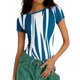 thumbnail image 4 of Xuyuer Womens Summer Tops Trendy 2026 Short Sleeve Shirts Crew Neck T Shirts Fashion Striped Shirts Color Block Tops Ribbed Tee Blouses Outfits Spring Dressy Casual Clothes Clothing, 4 of 6