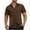 Brown, variant on Mens Shirts Plus Size under $5 Short Sleeve Solid Turndown Collar Pocket Casual Button Down Shirts for Summer White M