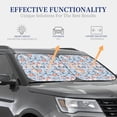 thumbnail image 3 of Goofa Rose Flowers Pattern 2 Piece Car Windshield Sun Shade Foldable | Front Windshield Shade for Sun, Heat and UV Rays | Sunshade for Car Front Window-Small, 3 of 7