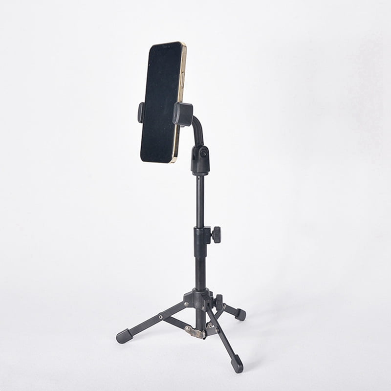 4X Mini Tabletop Tripod Microphone Mic Stand Holder with 1/4 Inch Threaded for Meetings Lectures Speaking and
