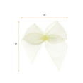 thumbnail image 2 of 50 Pcs Mini Chiffon Ribbon Bow 1" Mini Fabric Satin Ribbon Flower Bows for Craft DIY Sewing Wedding Party Light Yellow, 2 of 6
