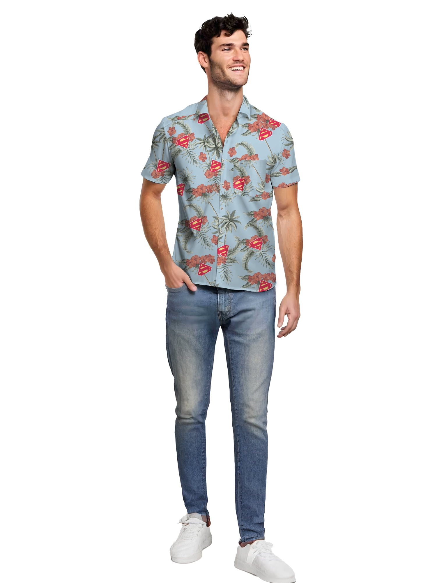 Superman Men's & Big Mens Graphic Print Shirt, Sizes S-5XL