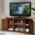 thumbnail image 5 of Maklaine Mission 46" Wood Corner TV Stand with Storage in Oak, 5 of 8