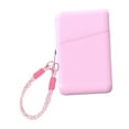 thumbnail image 1 of Accesorios abiertos de la bolsa de asas del monedero del silicón Estuche para tarjetas con cremallera para ir de compras de vacaciones Rosa, 1 of 8