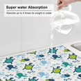thumbnail image 3 of Dish Drying Mat, Cartoon Sea creatures Highly Absorbent Drying Matt Kitchen Counter, Dish Mat Drying Pad Dishes Drainer Mats for Kitchen Counter or Sink, 16 x 18 inch, 3 of 6