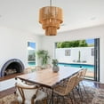 thumbnail image 5 of C Cattleya 1-Light 17.5 in 3 Tiered Jute Rope Shade Adjustable Height Ceiling Mount Chandelier, 5 of 5
