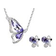 thumbnail image 3 of Collier Mode Lune Éclaboussures Collier Papillon Boucles d'Oreilles Ensemble Collier Boucles d'Oreilles, 3 of 9