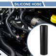 thumbnail image 2 of Unique Bargains 1 Pcs 300mm 11.81" Length 0 Degree Blue Car Silicone Hose Coolant Hose Universal Black 70mm 2.76" ID, 2 of 7