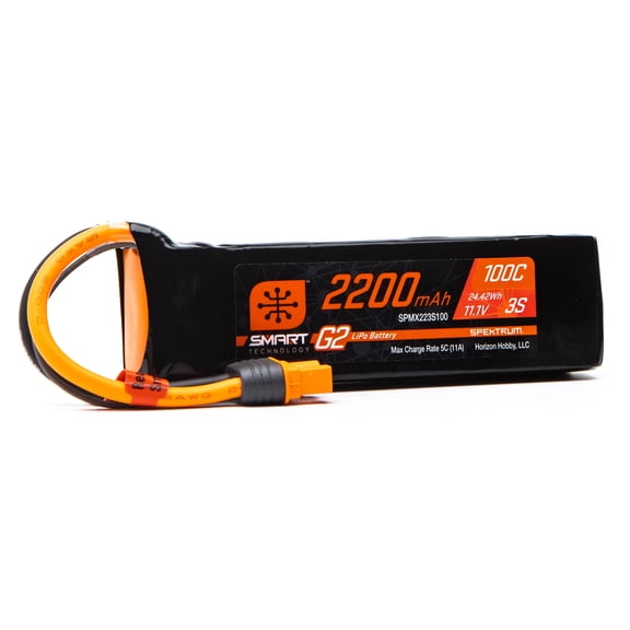 Spektrum RC 3S Smart G2 LiPo 100C Battery Pack (11.1V/2200mAh) w/IC3 Connector