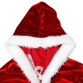 thumbnail image 4 of Disfraz de Navidad NQ Capa con capucha de terciopelo Túnica roja 150 cm, 4 of 5