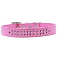 thumbnail image 4 of Dog, Puppy  Pet Fashion Collar, "Two Row Bright Pink Crystal Rimsets", 4 of 7
