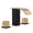Gold and Black, variant on WOWOW Brushed Nickel Waterfall Bathroom Faucet - 8 inch Widespread Bathroom Faucets for Sinks 3 Hole, Modern 2 Handles Bathroom Sink Faucet with Pon up Drain and cUPC Supply Lines