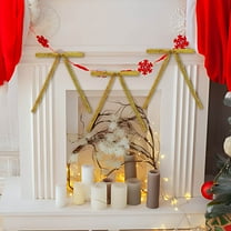 EWASWON Gold Wired Velvet Ribbon 1cm x 7 Yards - Christmas Decor DIY Craft Gift Wrapping Bow Making Holiday Decoration