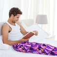 thumbnail image 5 of Naloa Tropics Leaf Pajama Pants Men, PJ Bottoms, Sleep & Lounge Pants-Medium, 5 of 6