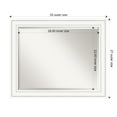 thumbnail image 4 of Amanti Art Beveled Wood Bathroom Wall Mirror - Craftsman White Frame - Outer Size: 33 x 27 in, 4 of 5