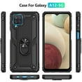 thumbnail image 3 of Galaxy A12 Phone Case, Samsung A12 Phone Case with HD Screen Protector, Military Grade Protective Cases with Ring for Samsung Galaxy A12 (Black), 3 of 12