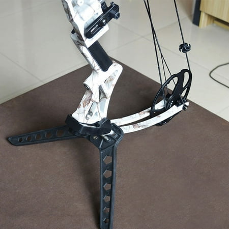 Worgeous Compact Spring Loaded Bow Stand for Compound and Recurve Bows Black Plastic Great for Field Target or 3D Shooting