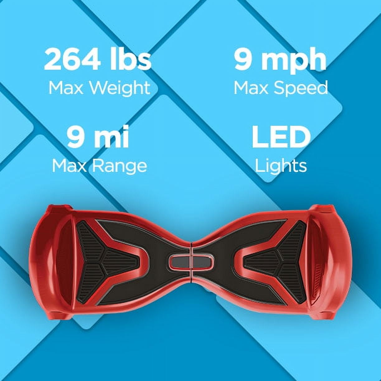 Hover-1 H1 Hoverboard Electric Scooter, Red, Small/6.5"