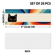 thumbnail image 3 of WIRESTER Set 25pcs Name Plates for Classroom Desk Décor, Cubbies for Classrooms, Locker Organization, Desk Name Plate Classroom Supplies - Black Cat Face, 3 of 8