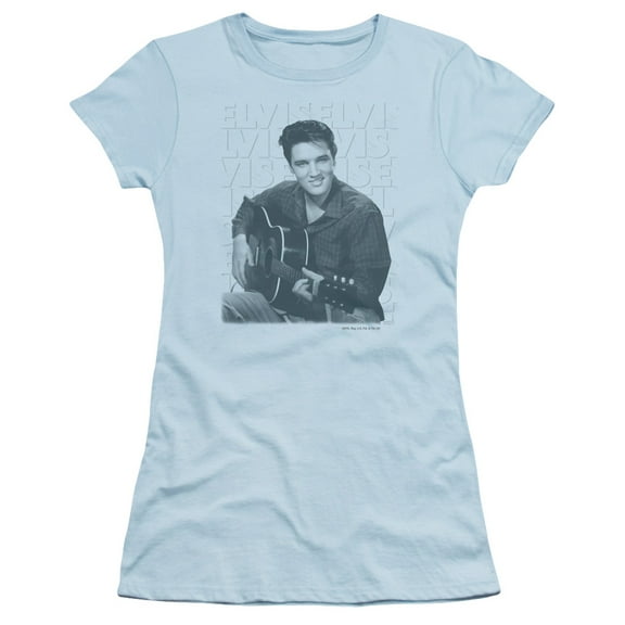 Elvis Presley - Repeat - Juniors Teen Girls Cap Sleeve Shirt - Medium