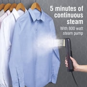 CHI Handheld Portable Clothes Steamer, 800W 70 ml Compact Clothing Steamer and Travel Bag, Black