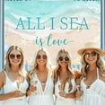 thumbnail image 4 of Beach Shell Bridal Shower Decor 4.92*3.28ft All I Sea Is Love Backdrop Banner Mermaid Bachelorette Decor Ocean Nautical Coastal Party Supplies for Surf Summer Seaside Engagement Wedding Party, 4 of 6