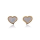 thumbnail image 1 of Aretes de oro 14k GIALLO Broquel Corazón nube de oro amarillo brillante y madre perla, 1 of 4