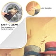 thumbnail image 2 of Cats Suits Hats Ruins Dish Drying Mat Dish Drainer Rack Mats Water Absorbent Non-Slip Easy Clean Heat Resistant for Kitchen Counter, 2 of 8