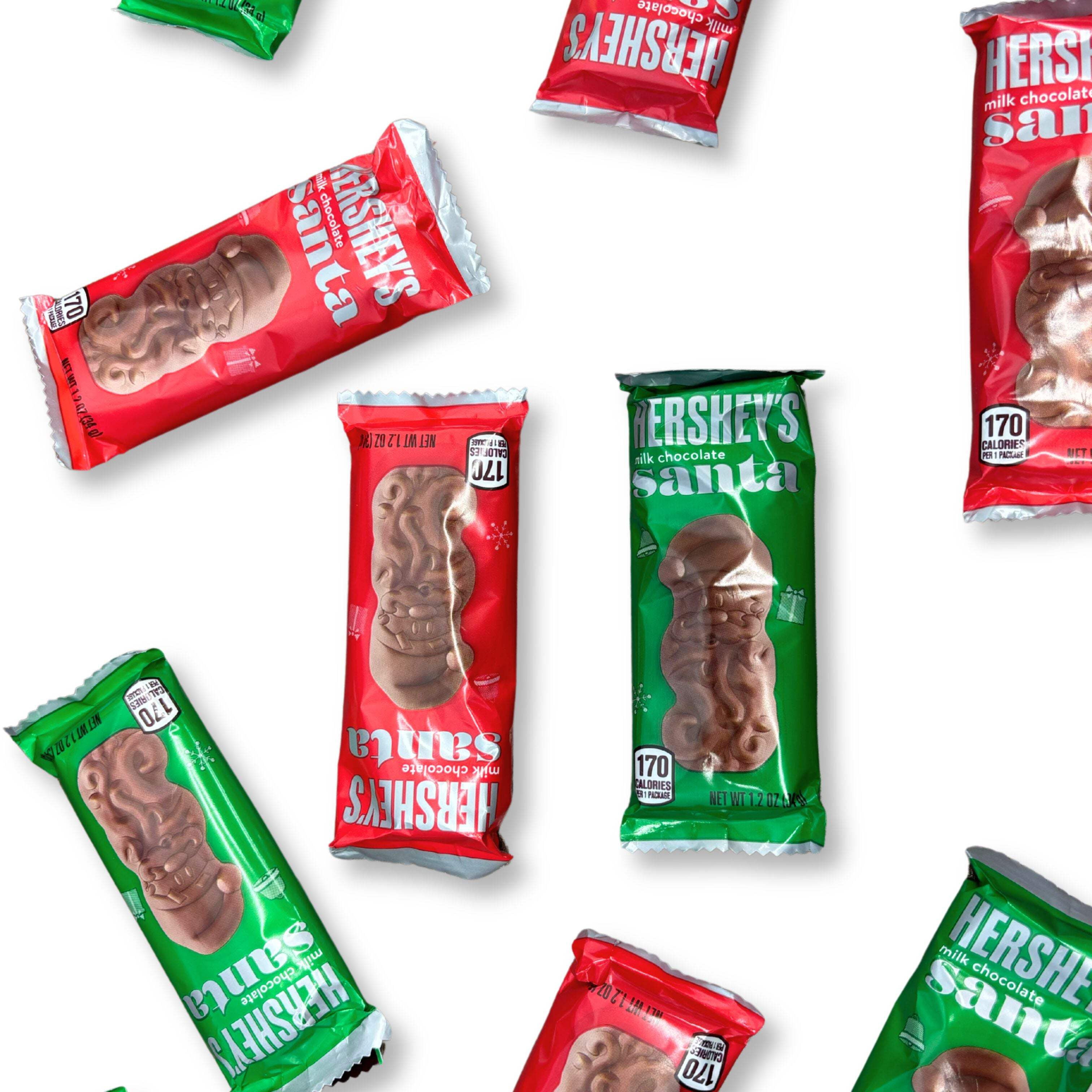 Hershey’s Milk Chocolate Santas Candy – 1.2 oz Bars