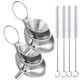 thumbnail image 4 of GOOHOCHY 1 juego de embudo de acero inoxidable para cocina, filtro de cocina con cepillos, suministros de cocina, 4 of 8