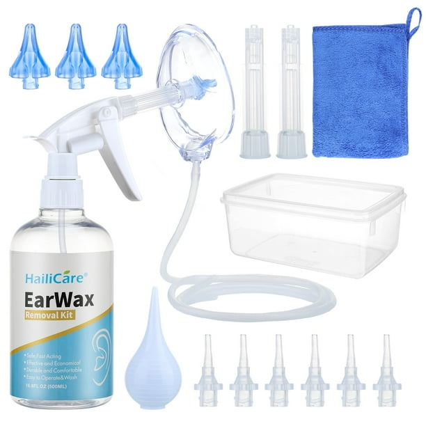Kit de limpieza de riego de oídos, limpiador de oídos de riego de agua Premium, eliminación de cera de oído, jeringa de lavado de oídos, Bombilla de apretar, herramientas para el cuidado del oído