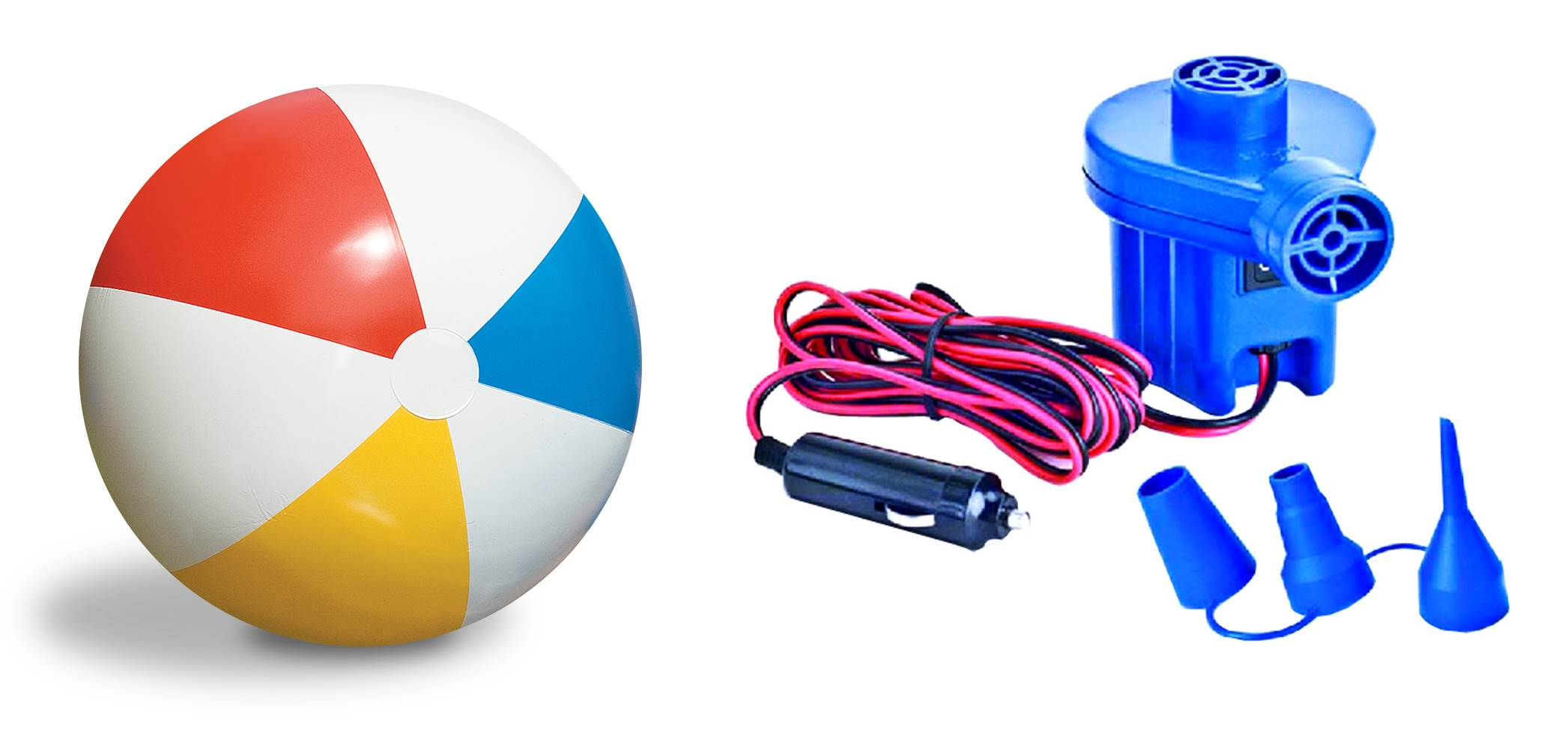 Swimline 36" Rainbow Inflatable Pool Lake Beach Ball Toy w/ Electric