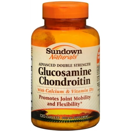 Sundown Glucosamine Chondroitin Caplets Double Strength Advanced Formula 120 Caplets (Pack of 2)